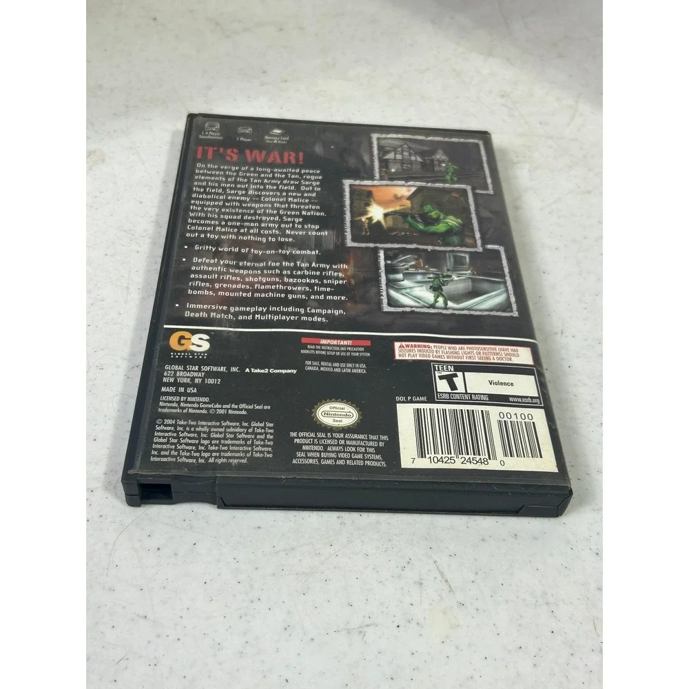 Army Men Sarge's War Nintendo GameCube GCN 2004 Global Star Software CIB T Rated